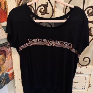 LIKE NEW WOMENS BeBe SPORT SHORT SLEEVE T.